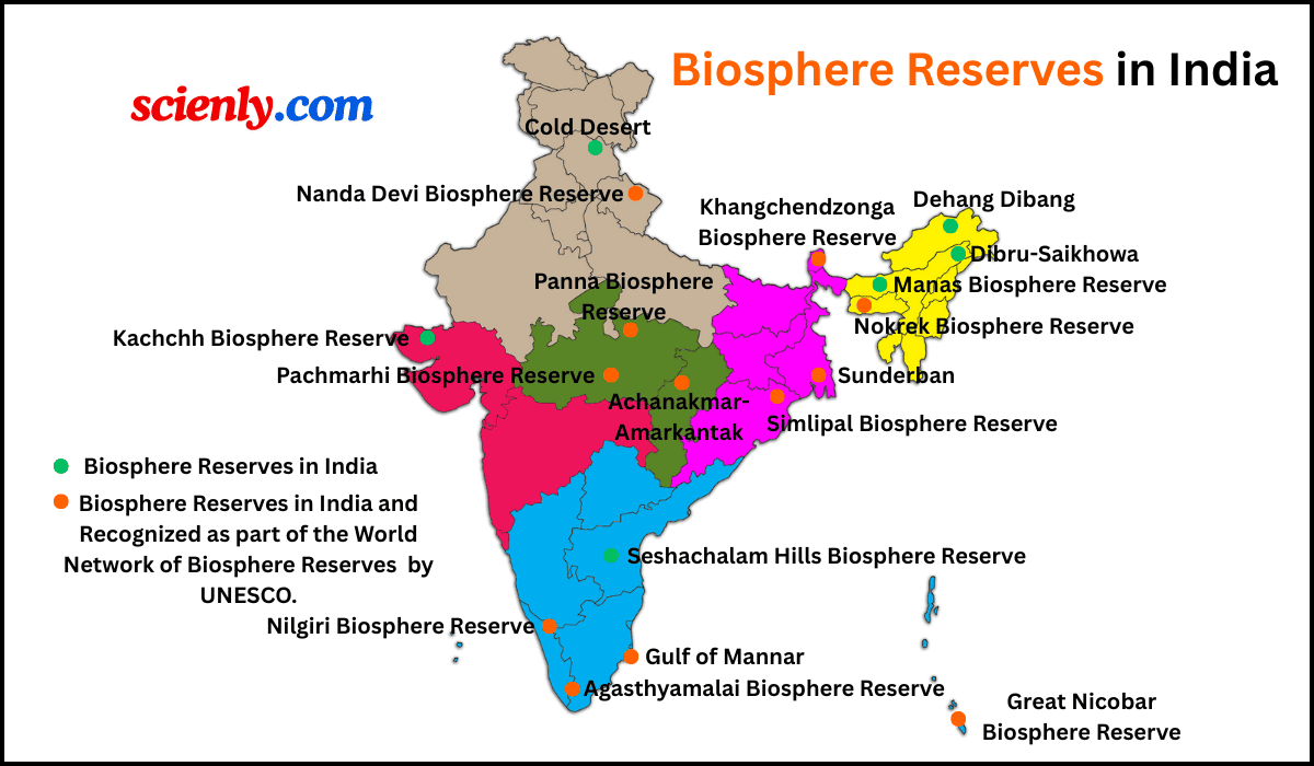 List of biosphere reserves in India Map.