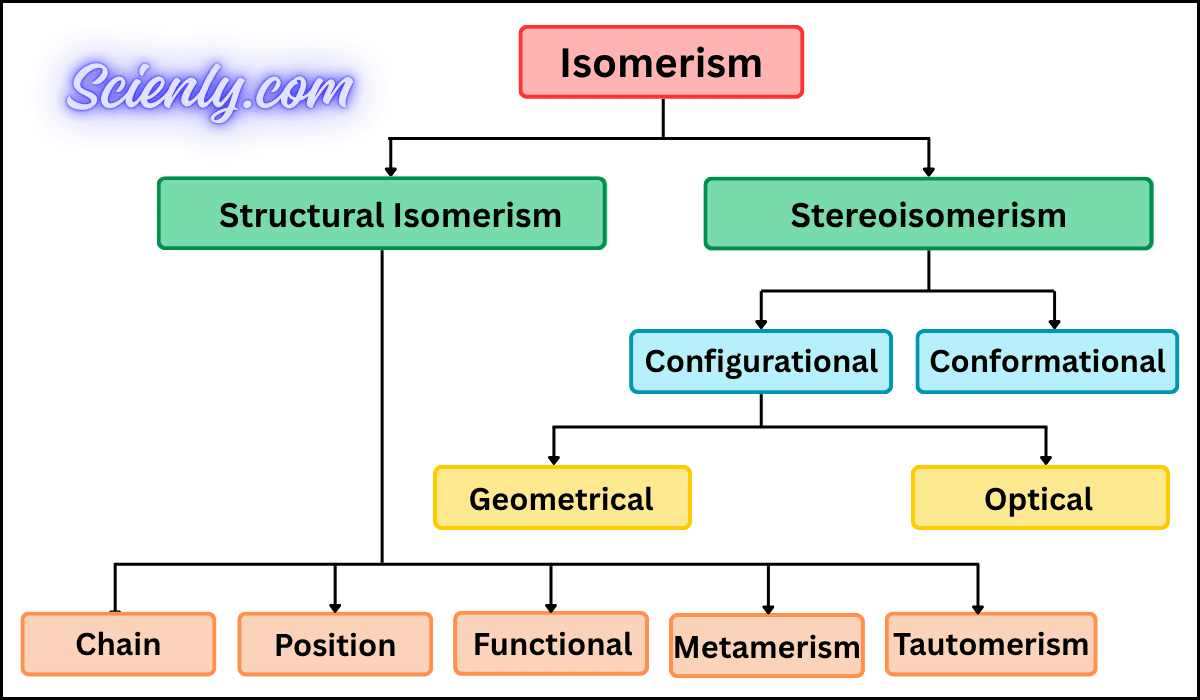 Types of isomerism in organic chemistry