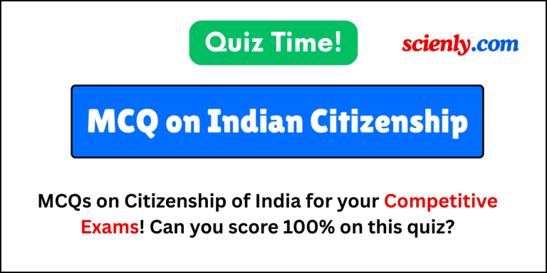 Indian Citizenship MCQ quiz for competitive exams.