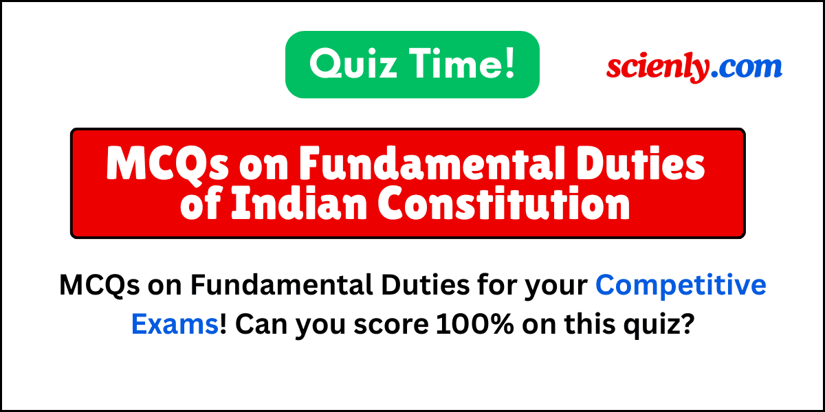 Fundamental Duties MCQ for competitive exams.