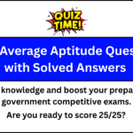 Basic average aptitude questions with solved answers.