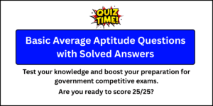 Basic average aptitude questions with solved answers.